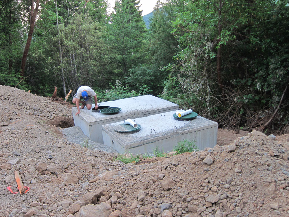 Robert, checking out the septic tanks.